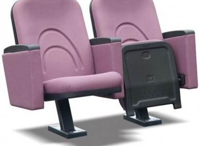 Modern armchair chair sofa 1 seater for theater cinema design luxury pink textile